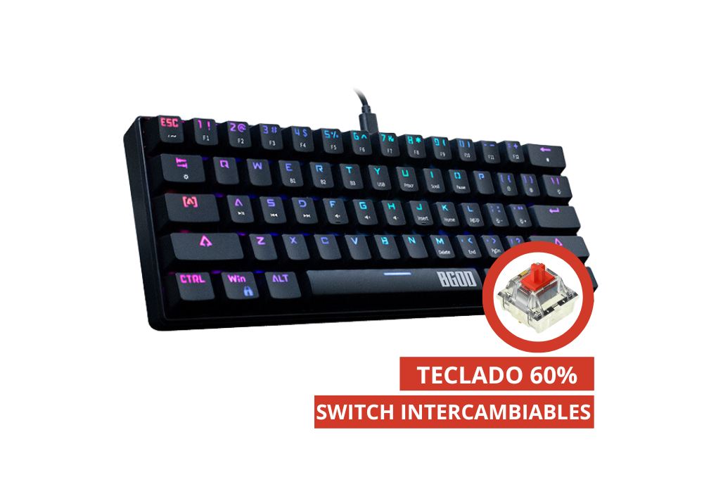 TECLADO MECANICO TKL 70% SWITCH ROJO FULL RGB ESTRUCTURA DE ABS OK-TKL –  GamerHouseMx