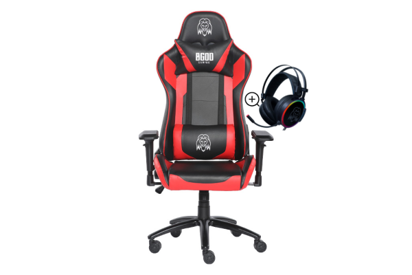 PACK GAMER: SILLA RED ARES + AUDIFONOS AKRO - Imagen 2