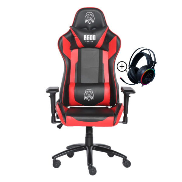 PACK GAMER: SILLA RED ARES + AUDIFONOS AKRO